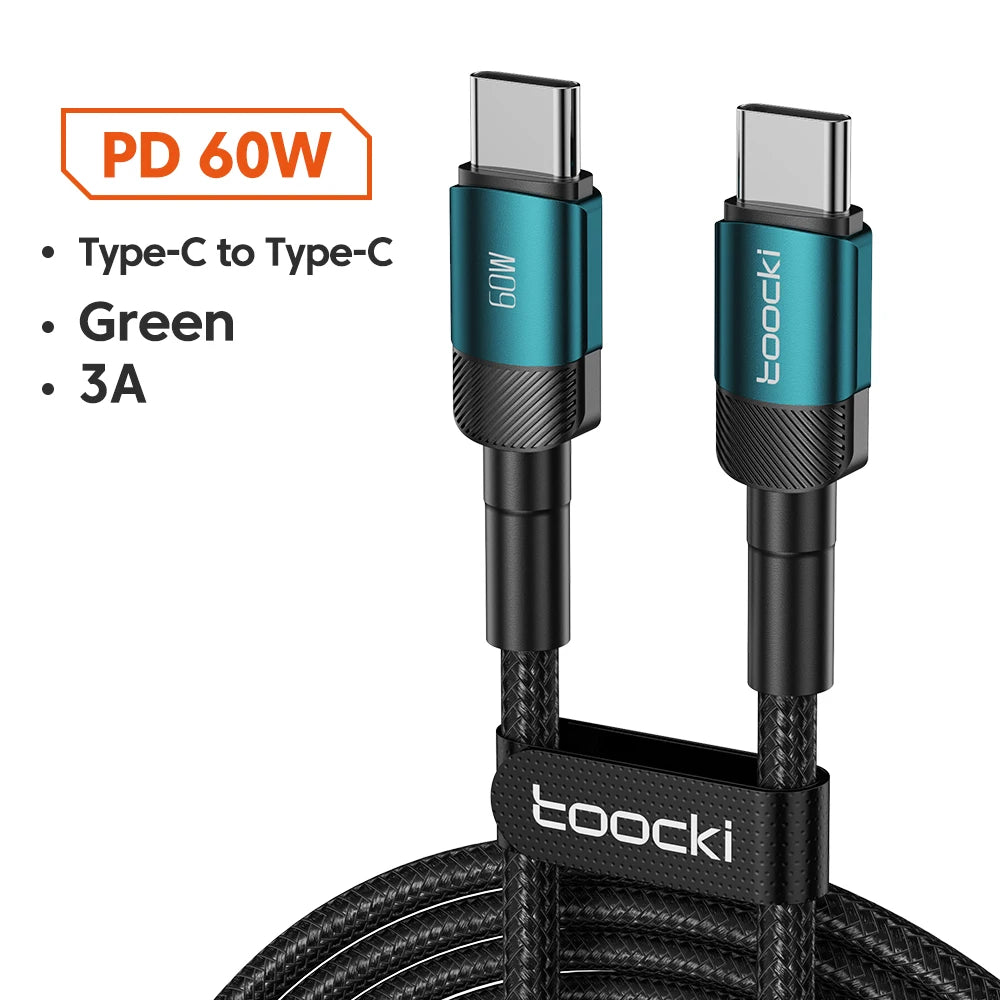 Toocki 100W USB-C to USB-C Fast Charging Cable | PD 3.0 & QC 4.0
