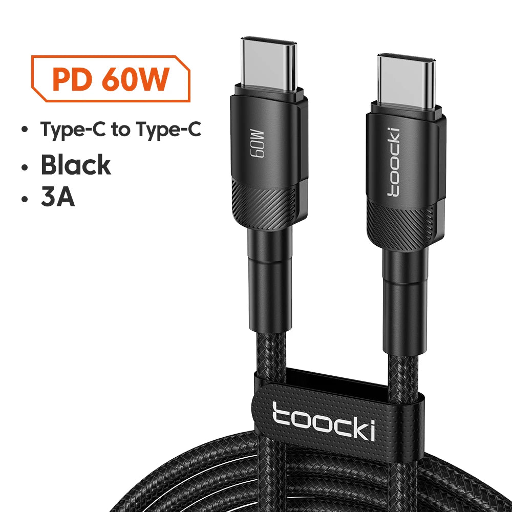 Toocki 100W USB-C to USB-C Fast Charging Cable | PD 3.0 & QC 4.0