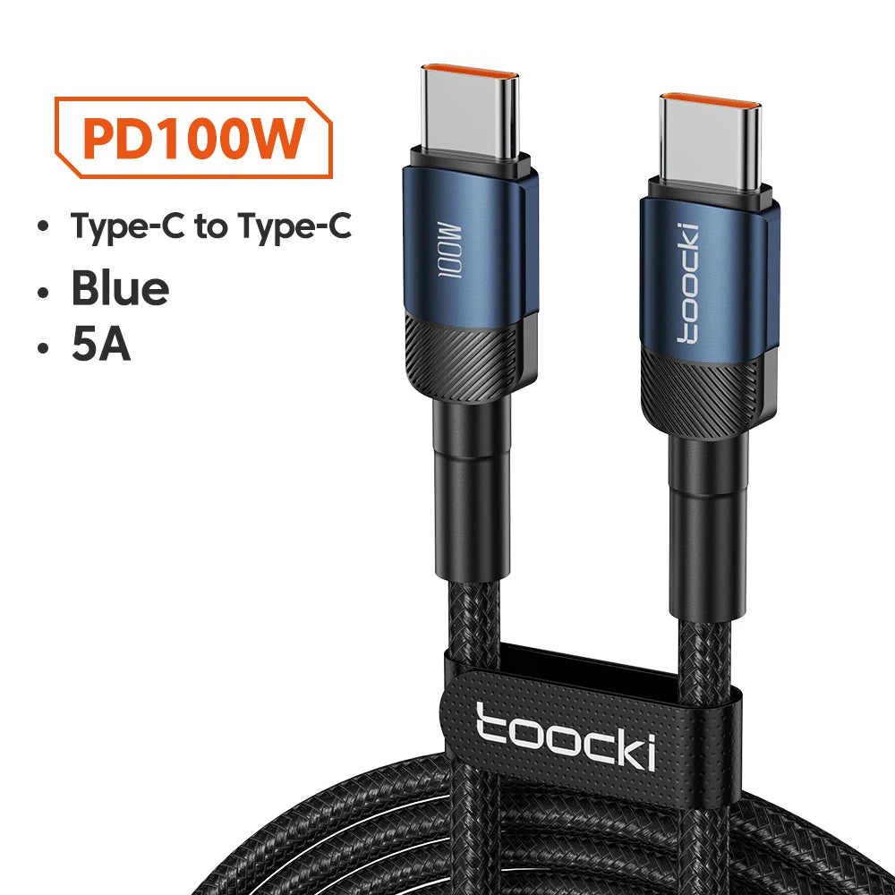 Toocki 100W USB-C to USB-C Fast Charging Cable | PD 3.0 & QC 4.0