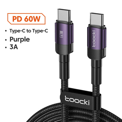 Toocki 100W USB-C to USB-C Fast Charging Cable | PD 3.0 & QC 4.0