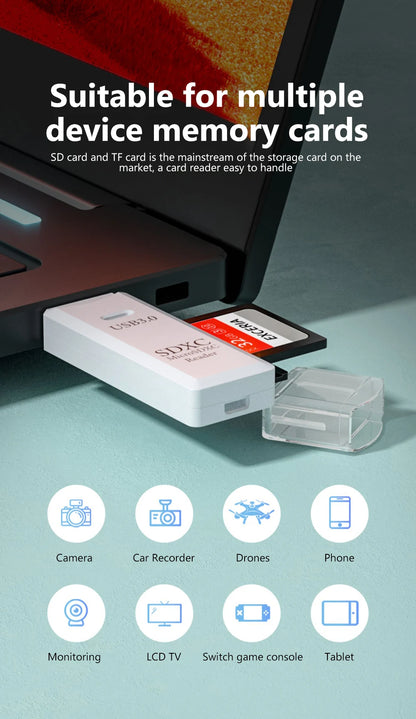 2-in-1 USB 3.0 SD & Micro SD Card Reader | High-Speed Data Transfer