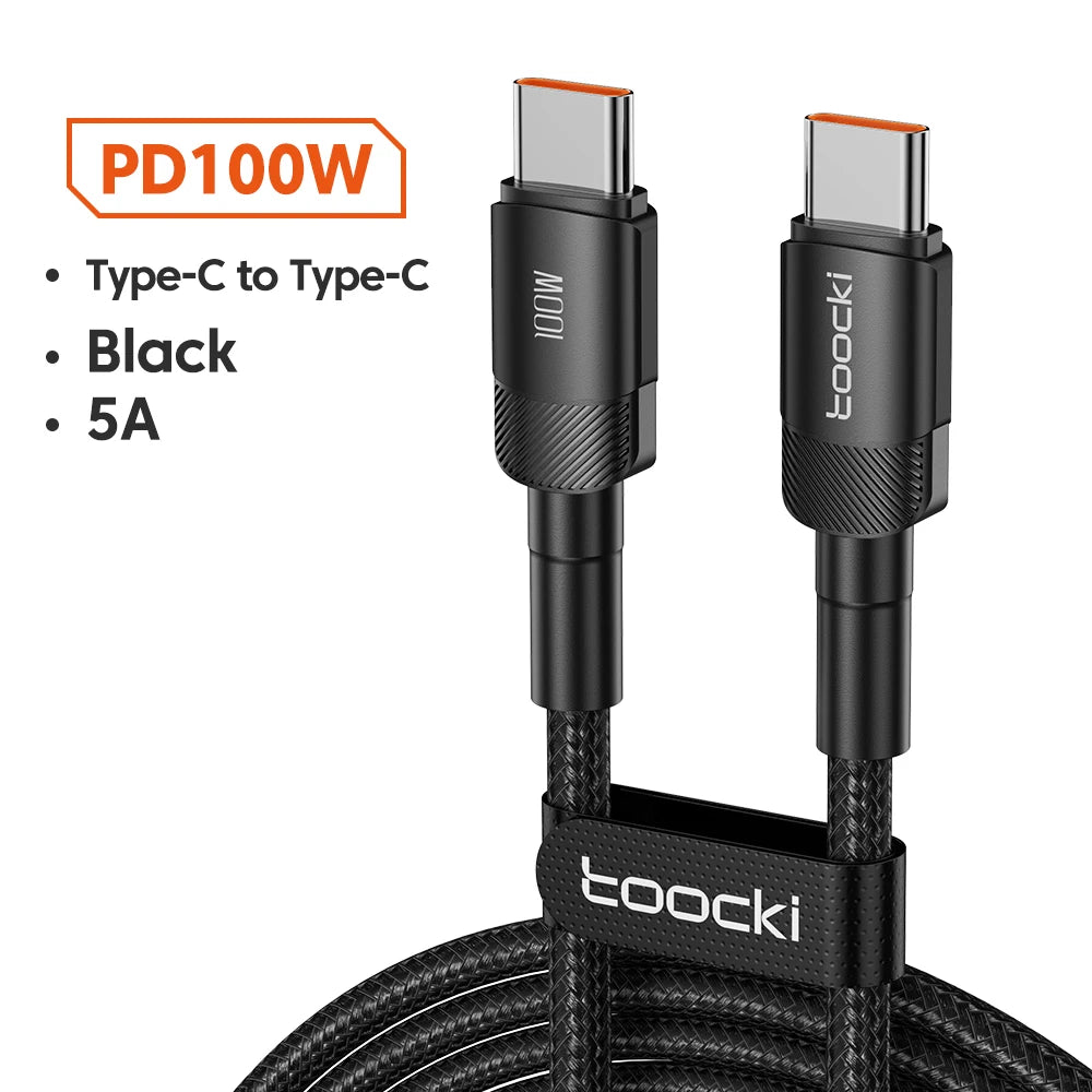 Toocki 100W USB-C to USB-C Fast Charging Cable | PD 3.0 & QC 4.0