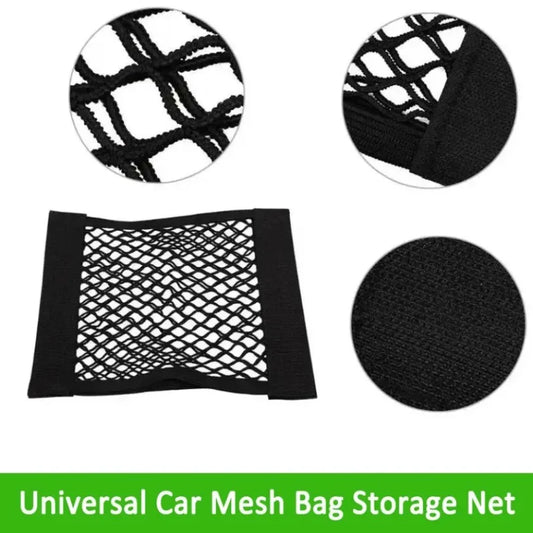 Universal Car Mesh Storage Net | Elastic Trunk & Seat Back Organizer