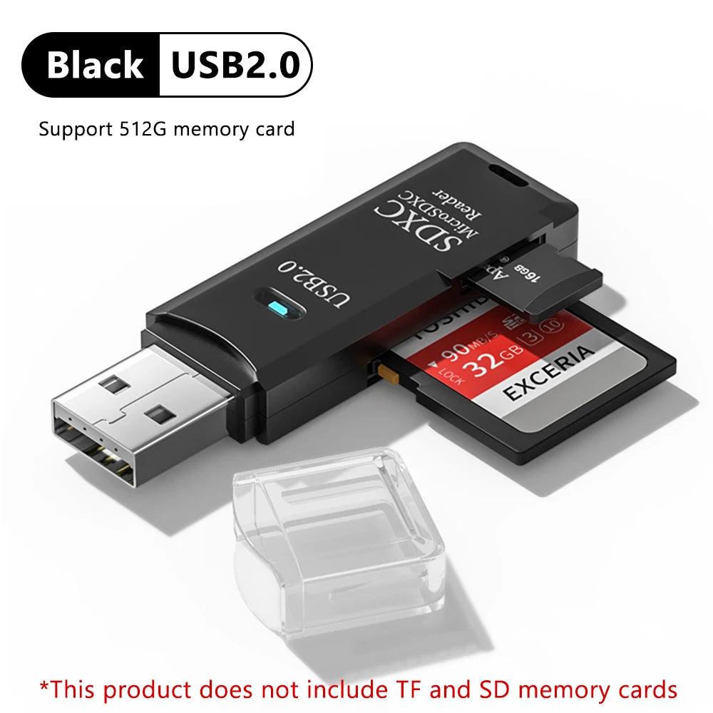 2-in-1 USB 3.0 SD & Micro SD Card Reader | High-Speed Data Transfer