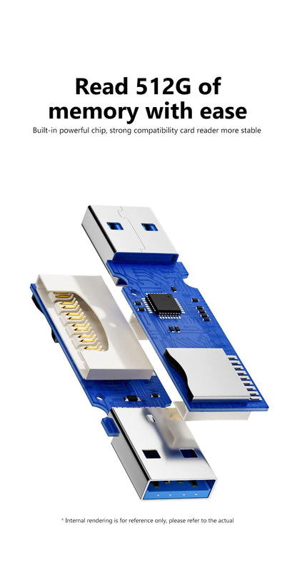 2-in-1 USB 3.0 SD & Micro SD Card Reader | High-Speed Data Transfer
