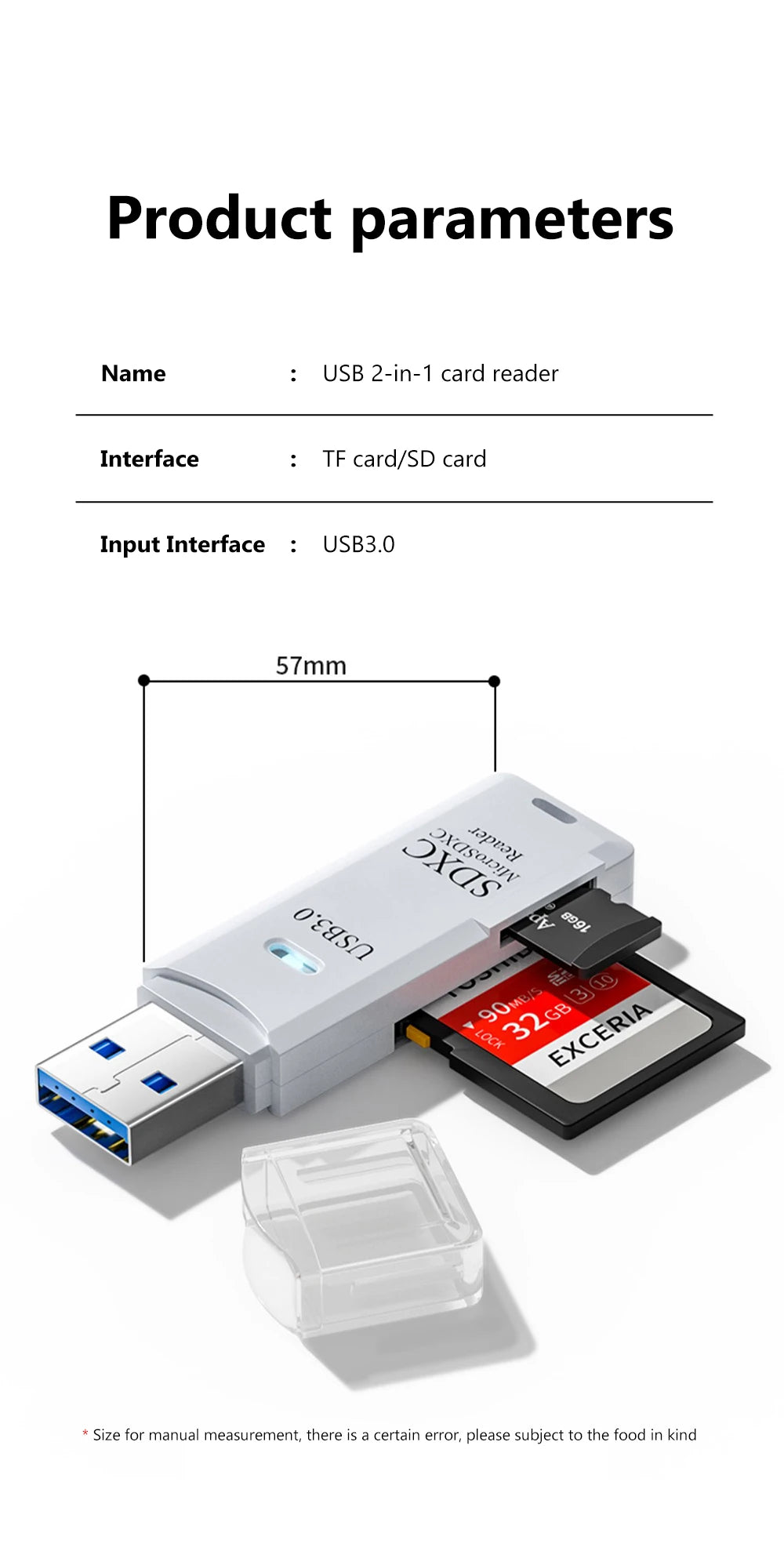 2-in-1 USB 3.0 SD & Micro SD Card Reader | High-Speed Data Transfer