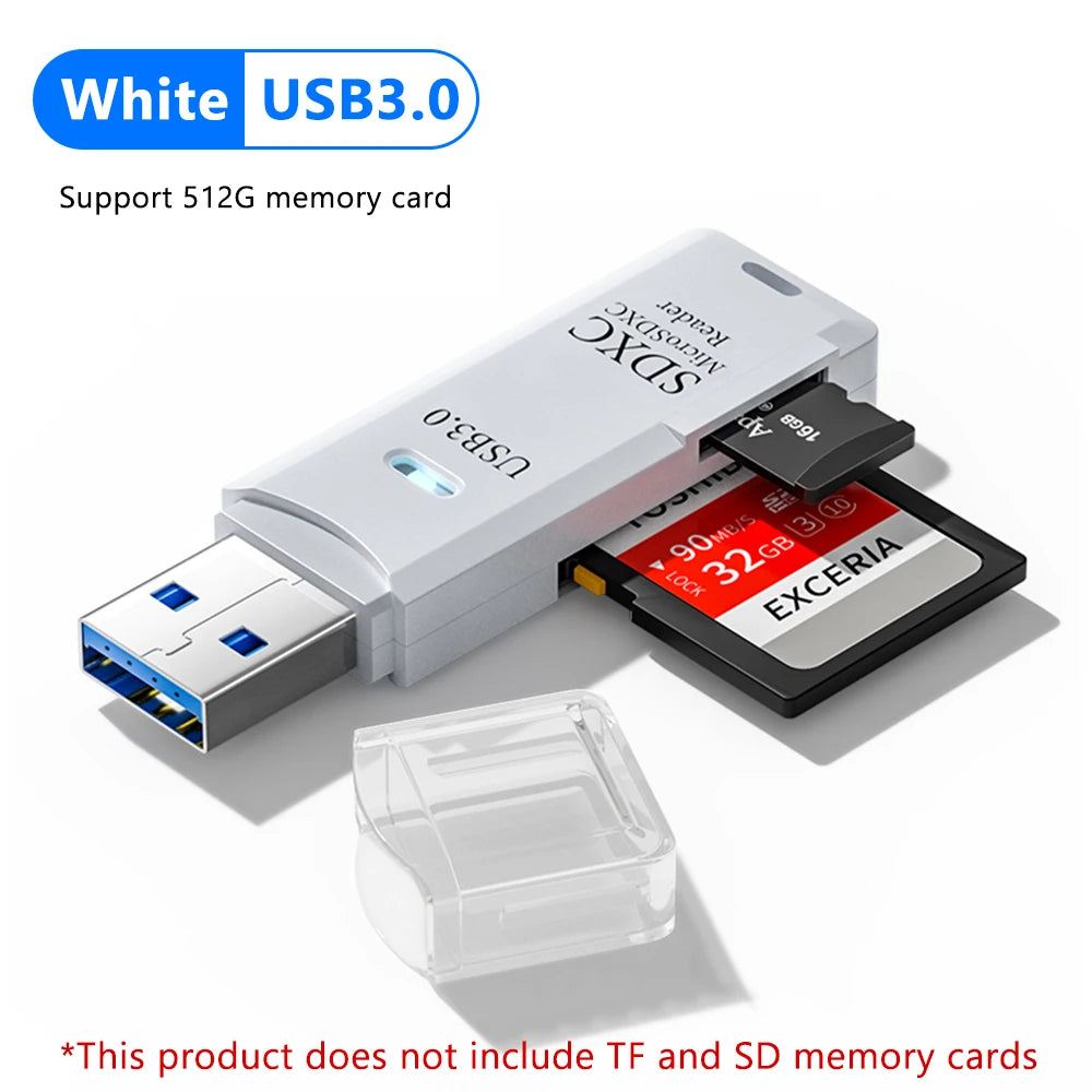 2-in-1 USB 3.0 SD & Micro SD Card Reader | High-Speed Data Transfer