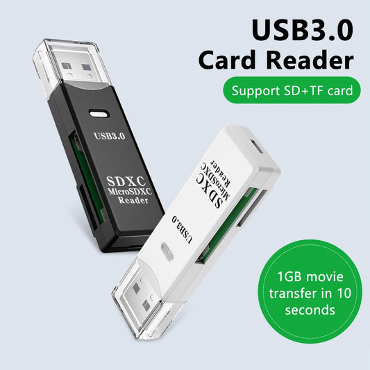2-in-1 USB 3.0 SD & Micro SD Card Reader | High-Speed Data Transfer