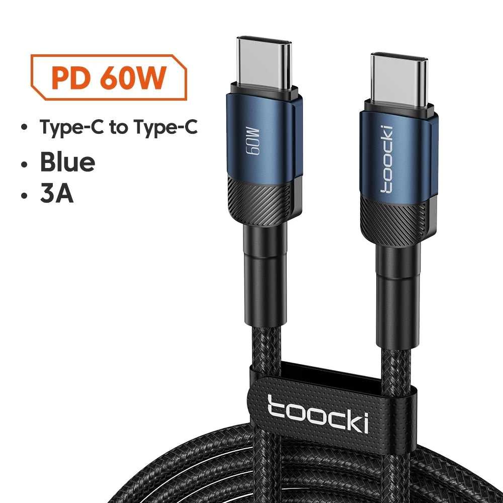 Toocki 100W USB-C to USB-C Fast Charging Cable | PD 3.0 & QC 4.0