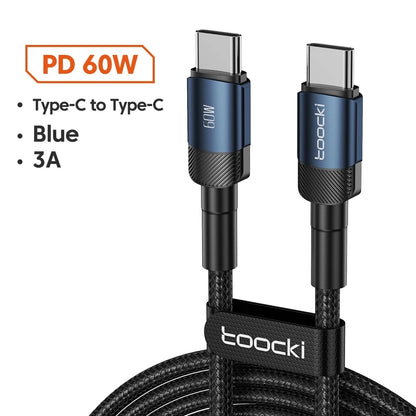 Toocki 100W USB-C to USB-C Fast Charging Cable | PD 3.0 & QC 4.0