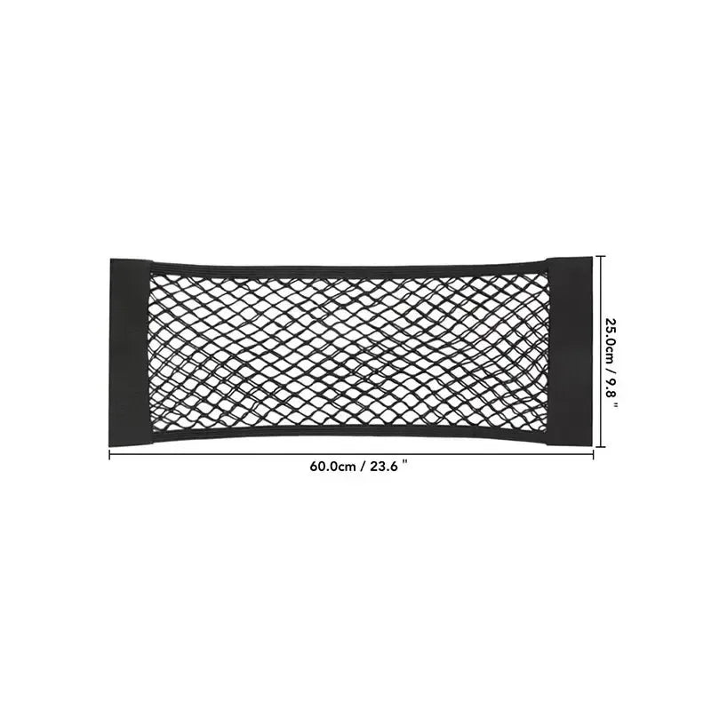 Universal Car Mesh Storage Net | Elastic Trunk & Seat Back Organizer